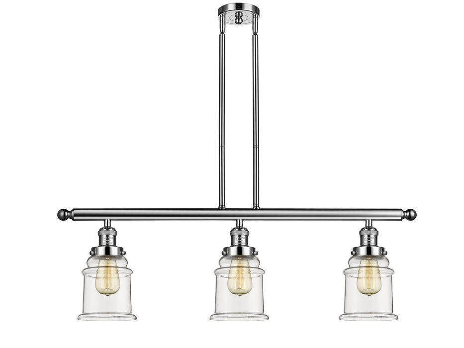 Innovations - 213-PN-G182 - Three Light Island Pendant - Franklin Restoration - Polished Nickel