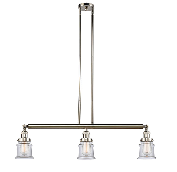 Innovations - 213-PN-G182S - Three Light Island Pendant - Franklin Restoration - Polished Nickel