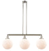 Innovations - 213-PN-G201-10 - Three Light Island Pendant - Franklin Restoration - Polished Nickel