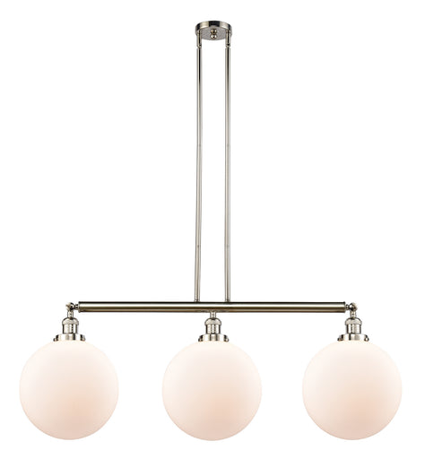 Franklin Restoration Three Light Island Pendant Polished Nickel