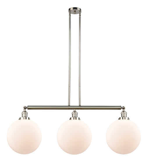 Innovations - 213-PN-G201-12 - Three Light Island Pendant - Franklin Restoration - Polished Nickel