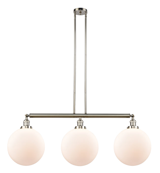 Innovations - 213-PN-G201-12 - Three Light Island Pendant - Franklin Restoration - Polished Nickel