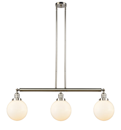 Innovations - 213-PN-G201-8 - Three Light Island Pendant - Franklin Restoration - Polished Nickel