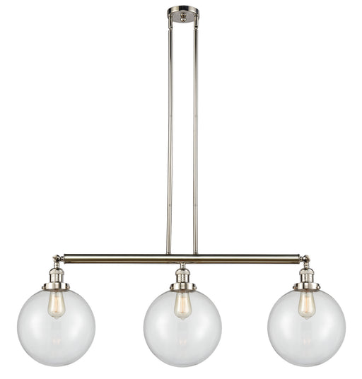 Innovations - 213-PN-G202-10 - Three Light Island Pendant - Franklin Restoration - Polished Nickel