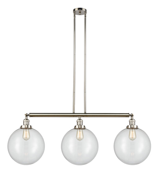 Innovations - 213-PN-G202-12 - Three Light Island Pendant - Franklin Restoration - Polished Nickel