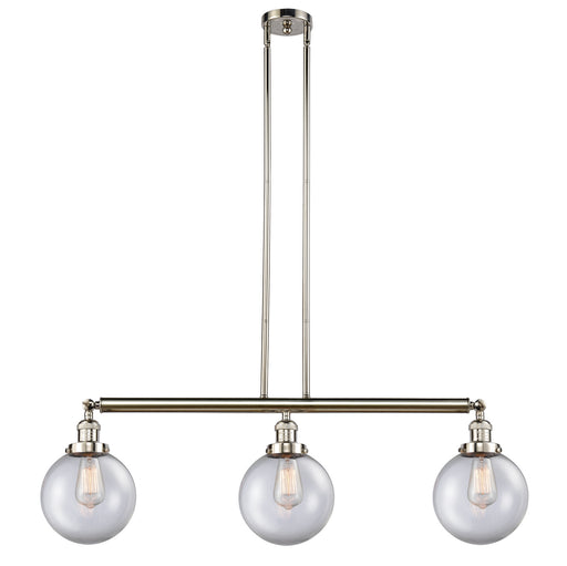 Innovations - 213-PN-G202-8 - Three Light Island Pendant - Franklin Restoration - Polished Nickel