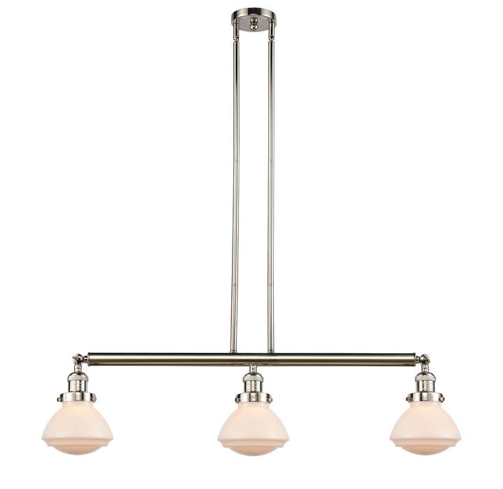 Innovations - 213-PN-G321 - Three Light Island Pendant - Franklin Restoration - Polished Nickel