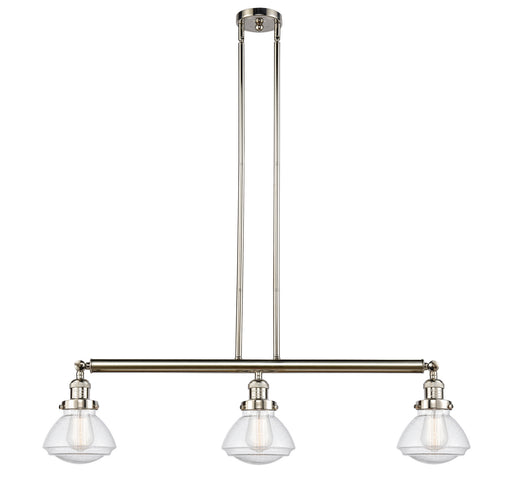 Innovations - 213-PN-G324 - Three Light Island Pendant - Franklin Restoration - Polished Nickel