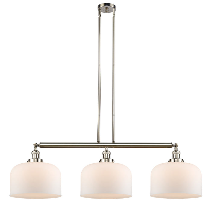 Innovations - 213-PN-G71-L - Three Light Island Pendant - Franklin Restoration - Polished Nickel