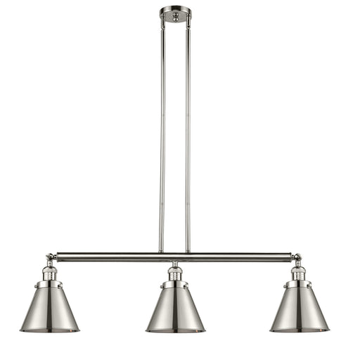 Franklin Restoration Three Light Island Pendant Polished Nickel