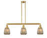 Innovations - 213-SG-G146 - Three Light Island Pendant - Franklin Restoration - Satin Gold