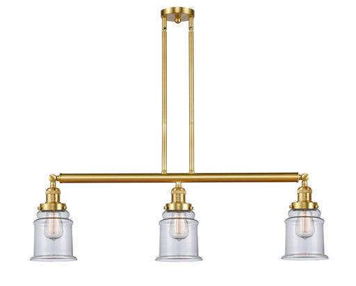 Innovations - 213-SG-G182 - Three Light Island Pendant - Franklin Restoration - Satin Gold