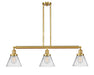 Innovations - 213-SG-G42 - Three Light Island Pendant - Franklin Restoration - Satin Gold