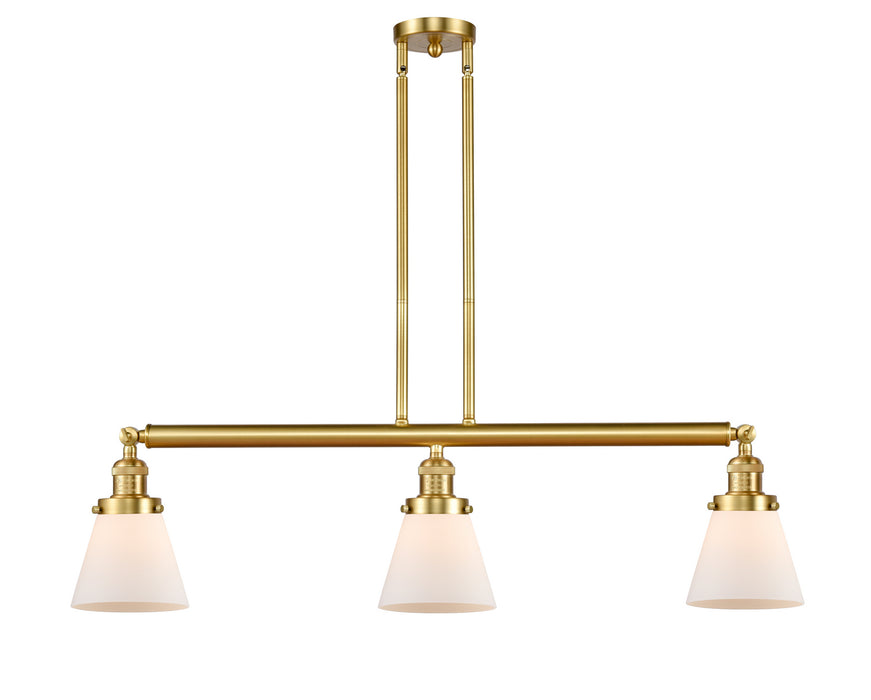 Innovations - 213-SG-G61 - Three Light Island Pendant - Franklin Restoration - Satin Gold