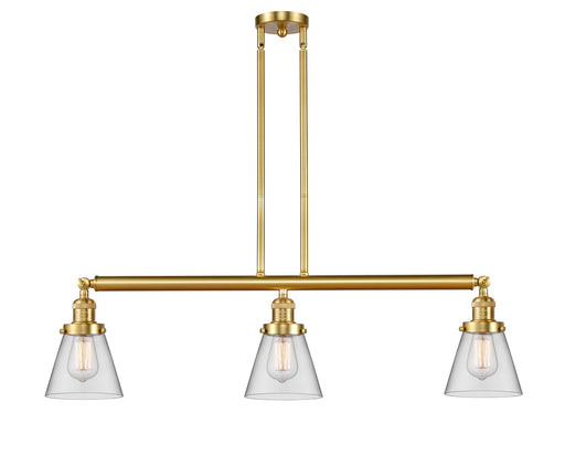 Franklin Restoration Three Light Island Pendant Satin Gold
