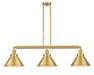 Innovations - 213-SG-M10-SG - Three Light Island Pendant - Franklin Restoration - Satin Gold