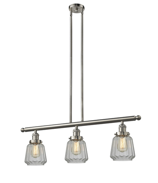 Innovations - 213-SN-G142-LED - LED Island Pendant - Franklin Restoration - Brushed Satin Nickel