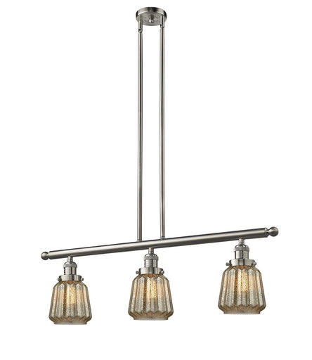 Franklin Restoration LED Island Pendant Brushed Satin Nickel