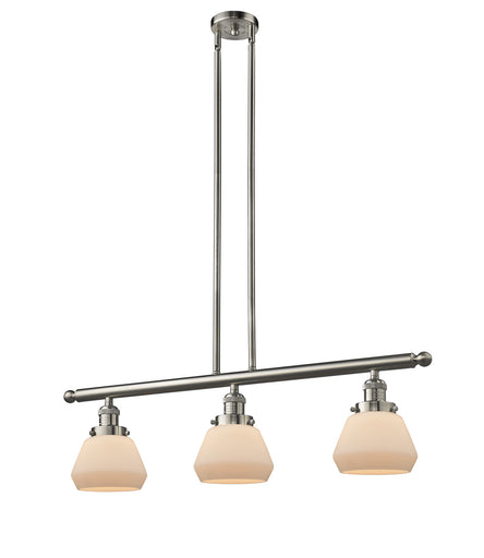 Franklin Restoration LED Island Pendant Brushed Satin Nickel