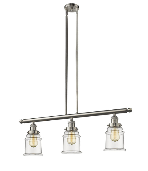 Innovations - 213-SN-G182 - Three Light Island Pendant - Franklin Restoration - Brushed Satin Nickel