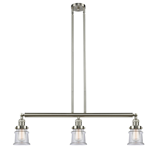 Innovations - 213-SN-G182S - Three Light Island Pendant - Franklin Restoration - Brushed Satin Nickel