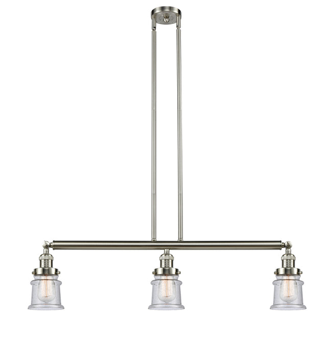 Innovations - 213-SN-G184S - Three Light Island Pendant - Franklin Restoration - Brushed Satin Nickel