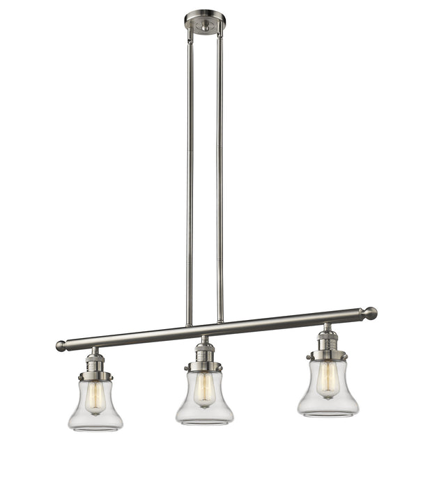 Innovations - 213-SN-G192 - Three Light Island Pendant - Franklin Restoration - Brushed Satin Nickel