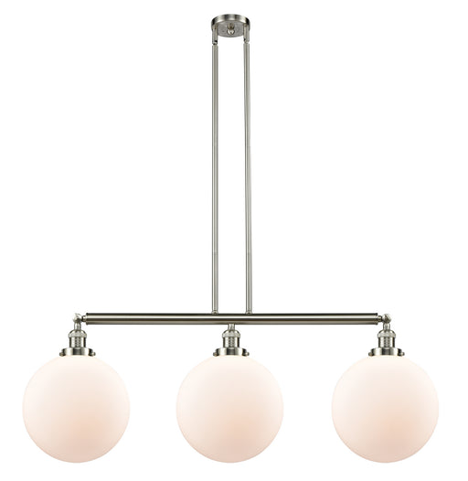 Innovations - 213-SN-G201-12 - Three Light Island Pendant - Franklin Restoration - Brushed Satin Nickel