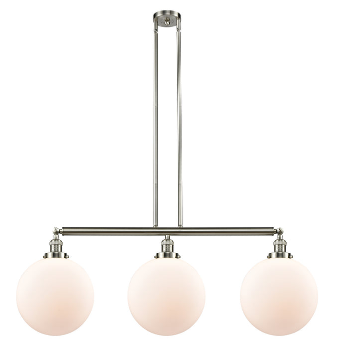 Innovations - 213-SN-G201-12 - Three Light Island Pendant - Franklin Restoration - Brushed Satin Nickel