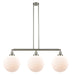 Innovations - 213-SN-G201-12 - Three Light Island Pendant - Franklin Restoration - Brushed Satin Nickel