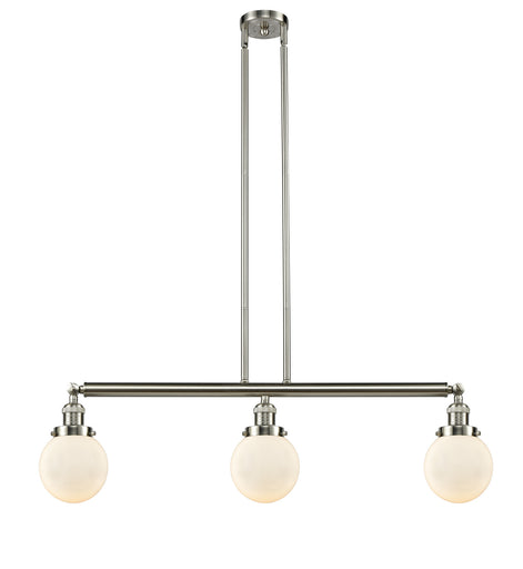 Franklin Restoration LED Island Pendant Brushed Satin Nickel