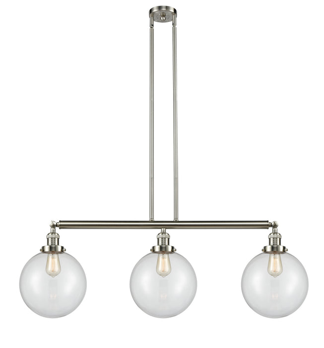 Innovations - 213-SN-G202-10 - Three Light Island Pendant - Franklin Restoration - Brushed Satin Nickel