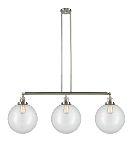 Innovations - 213-SN-G202-12 - Three Light Island Pendant - Franklin Restoration - Brushed Satin Nickel