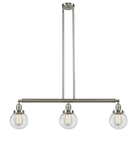 Franklin Restoration LED Island Pendant Brushed Satin Nickel