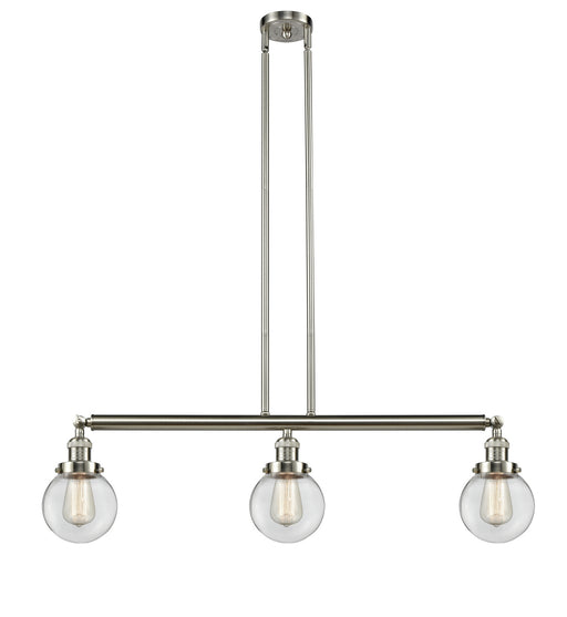 Innovations - 213-SN-G202-6-LED - LED Island Pendant - Franklin Restoration - Brushed Satin Nickel