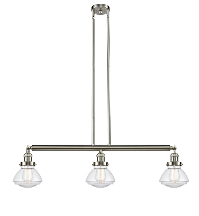 Innovations - 213-SN-G322 - Three Light Island Pendant - Franklin Restoration - Brushed Satin Nickel