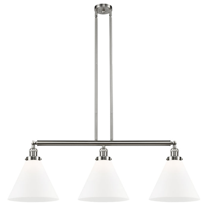 Innovations - 213-SN-G41-L - Three Light Island Pendant - Franklin Restoration - Brushed Satin Nickel