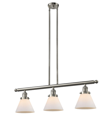 Franklin Restoration LED Island Pendant Brushed Satin Nickel