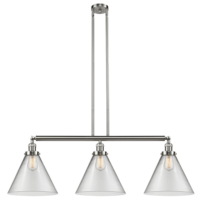 Innovations - 213-SN-G42-L - Three Light Island Pendant - Franklin Restoration - Brushed Satin Nickel