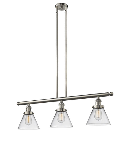 Franklin Restoration LED Island Pendant Brushed Satin Nickel