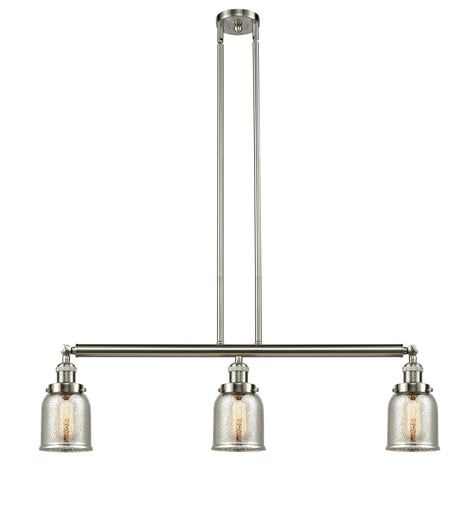 Franklin Restoration Three Light Island Pendant Brushed Satin Nickel