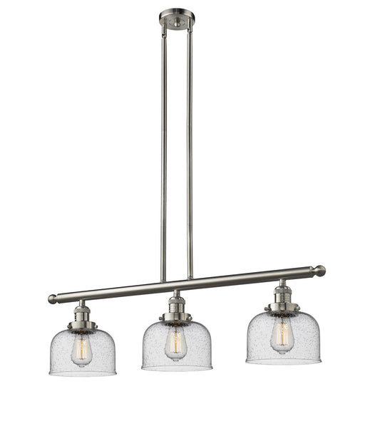 Innovations - 213-SN-G74 - Three Light Island Pendant - Franklin Restoration - Brushed Satin Nickel