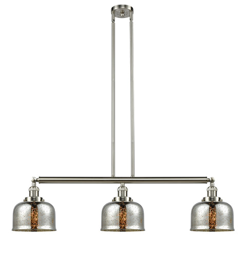 Franklin Restoration Three Light Island Pendant Brushed Satin Nickel
