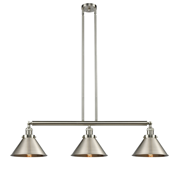 Innovations - 213-SN-M10-SN - Three Light Island Pendant - Franklin Restoration - Brushed Satin Nickel