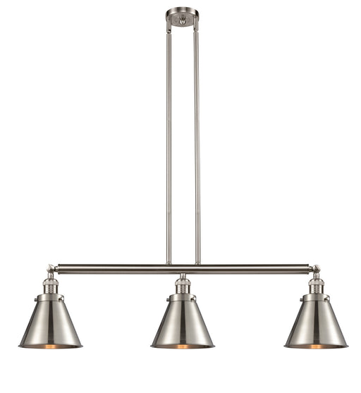 Innovations - 213-SN-M13-SN - Three Light Island Pendant - Franklin Restoration - Brushed Satin Nickel