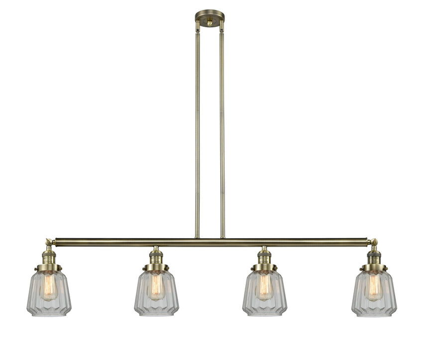 Innovations - 214-AB-G142-LED - LED Island Pendant - Franklin Restoration - Antique Brass