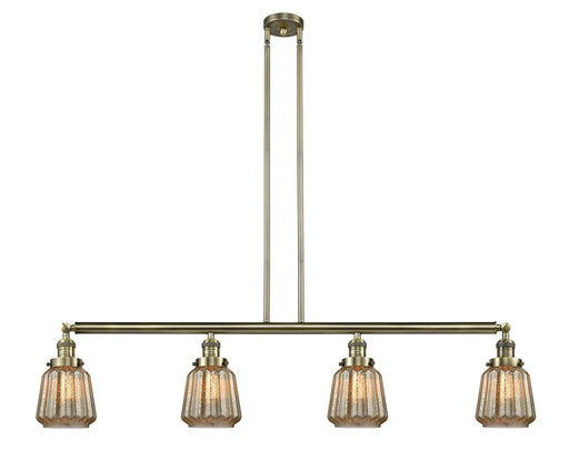 Innovations - 214-AB-G146 - Four Light Island Pendant - Franklin Restoration - Antique Brass