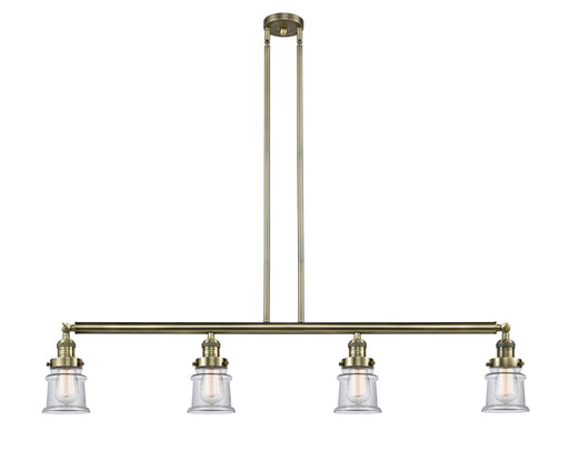 Innovations - 214-AB-G182S - Four Light Island Pendant - Franklin Restoration - Antique Brass