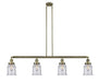 Innovations - 214-AB-G184 - Four Light Island Pendant - Franklin Restoration - Antique Brass