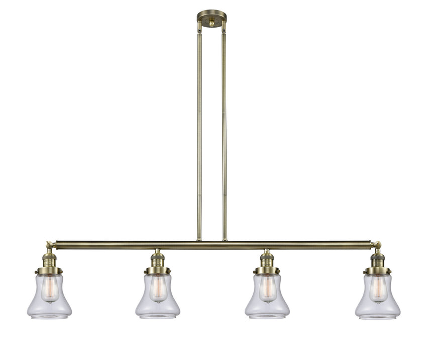 Innovations - 214-AB-G192 - Four Light Island Pendant - Franklin Restoration - Antique Brass